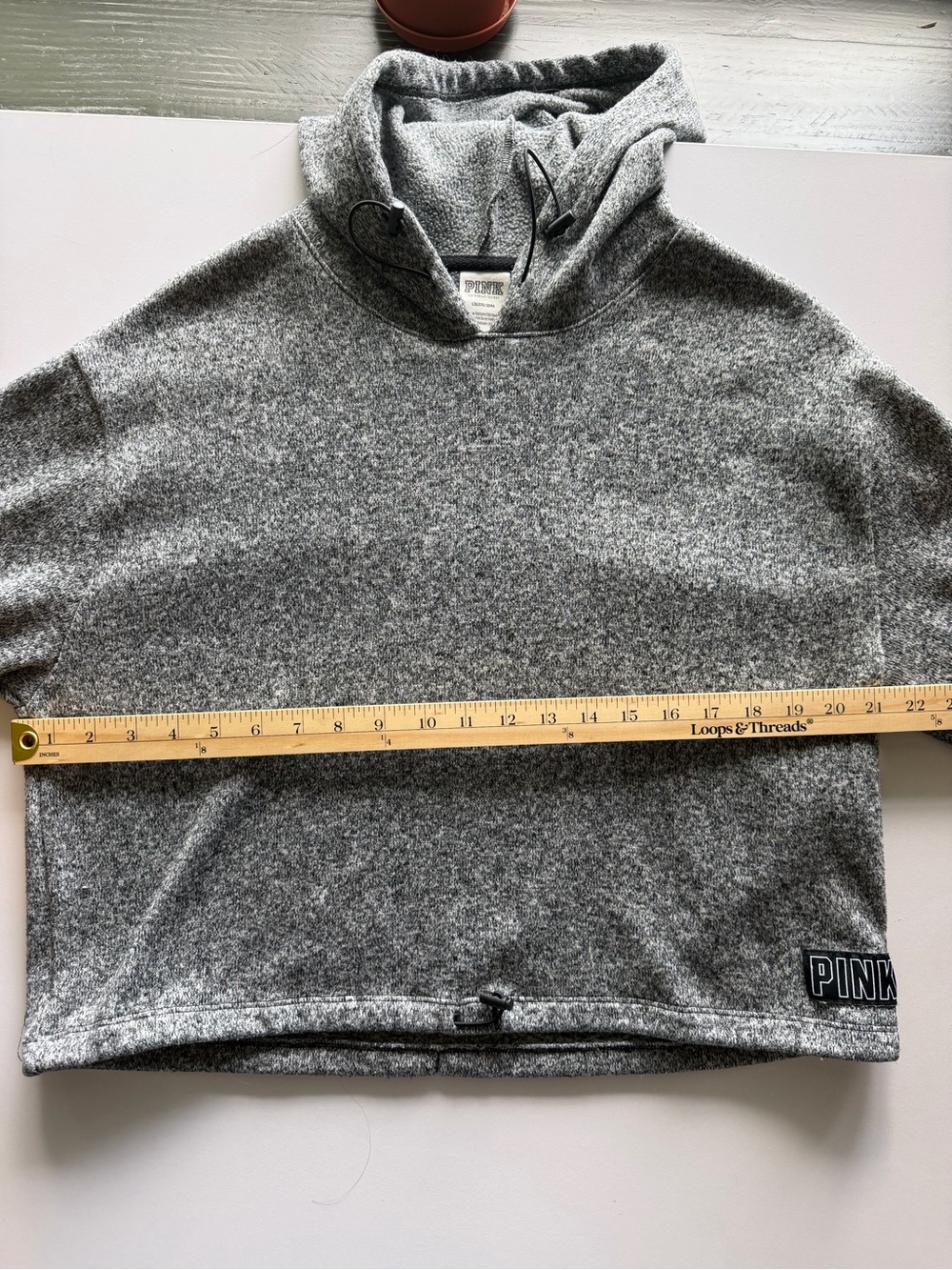 PINK Victoria's Secret Gray Heather Pullover Hoodie - Picture 5 of 5